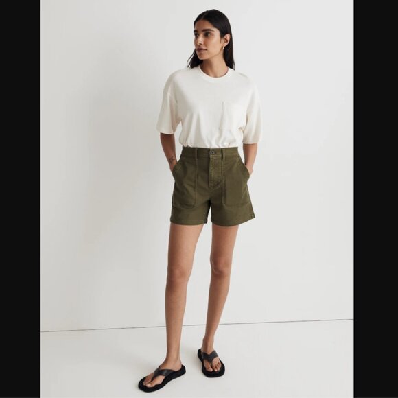 Madewell Pants - NWT Madewell The Perfect Fatigue Mid-Length Short in Loden